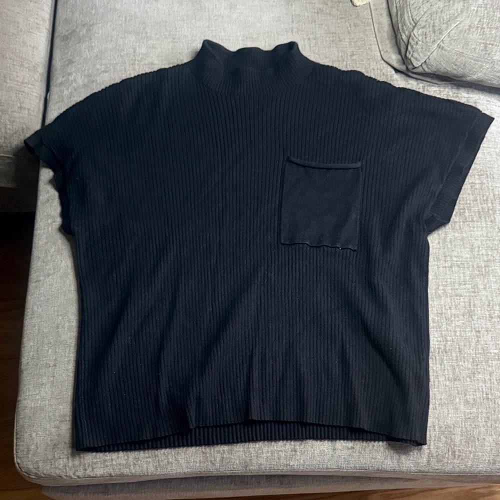 Nine West Black Ribbed Turtleneck Sweater
